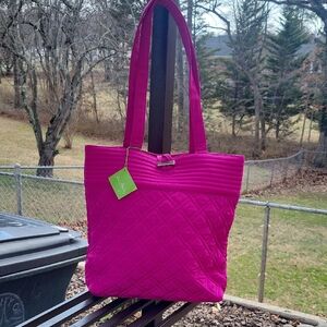 Vera Bradley Fuchsia Quilted Tote